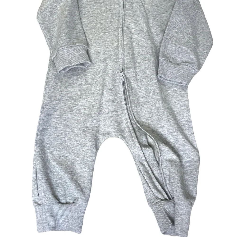 Peninsula Baby Unisex 90 2T Dinosaur Costume Coverall Jumpsuit Full Zip Gray NWT